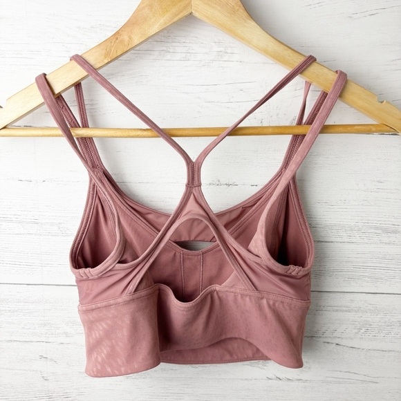 Lululemon Nulu & Mesh Yoga Bra Light Support, A/B Cups Jewel Emboss Spiced Chai - Picture 6 of 10